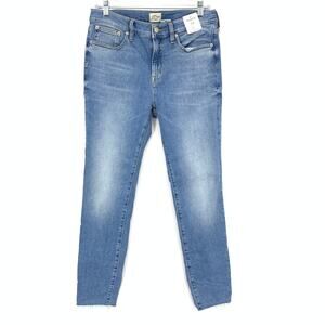 J.Crew 9" Toothpick Jeans Womens Size 29 Hamden Wash Raw Cut Hem NEW